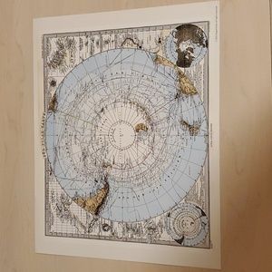 South Polar Map, 1891 Poster